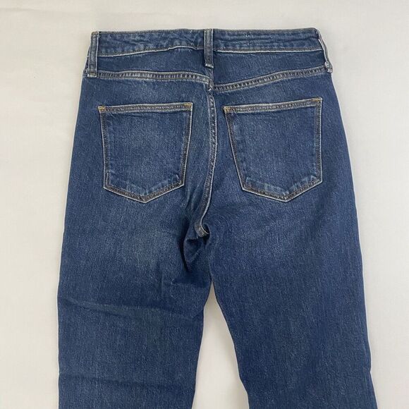 Universal Thread High Rise Slim Straight Denim Blue Jeans Dark Wash Sz 0 / 25 - Picture 8 of 8